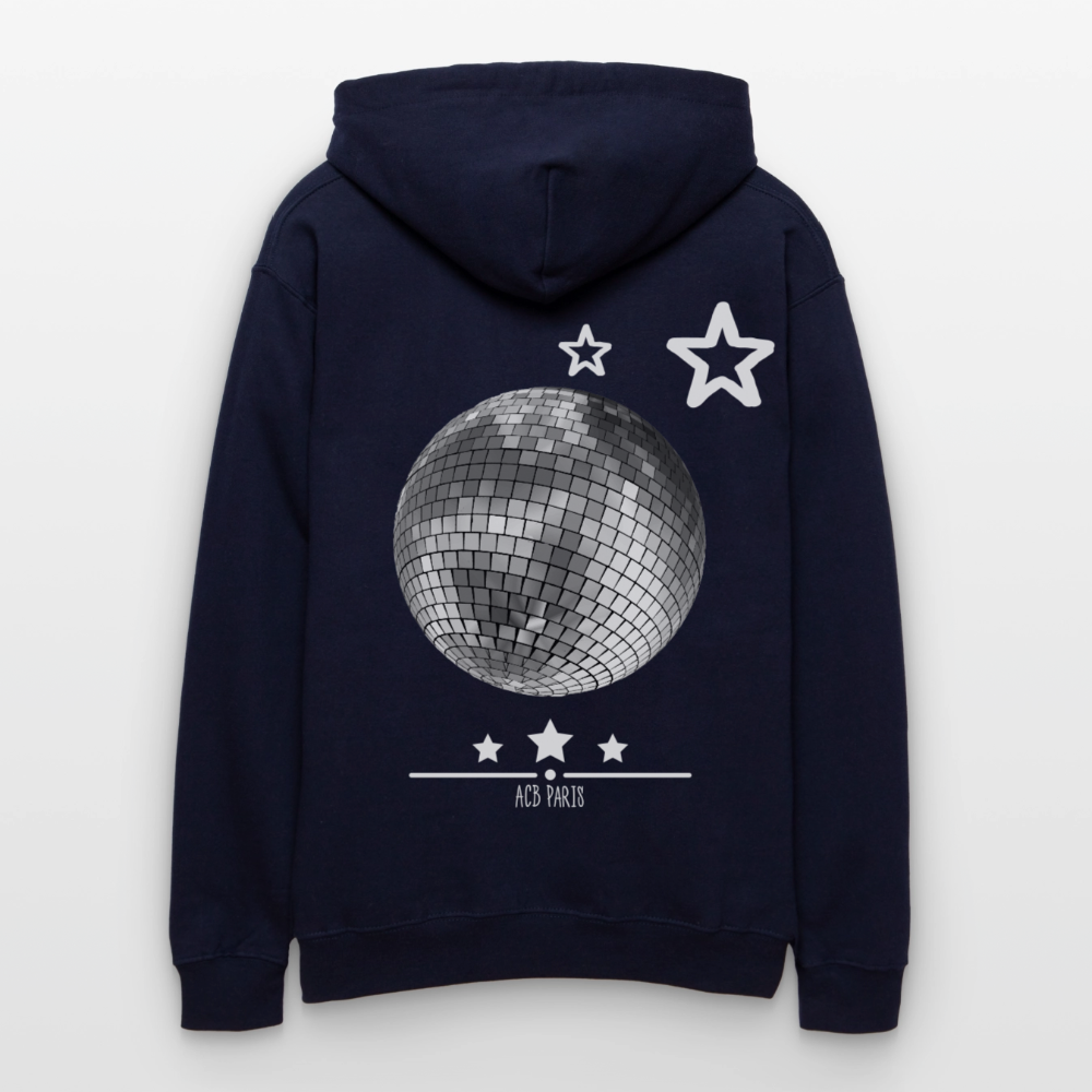Sweat à Capuche Hoodie Disco Star - ACB-Paris - bleu marine