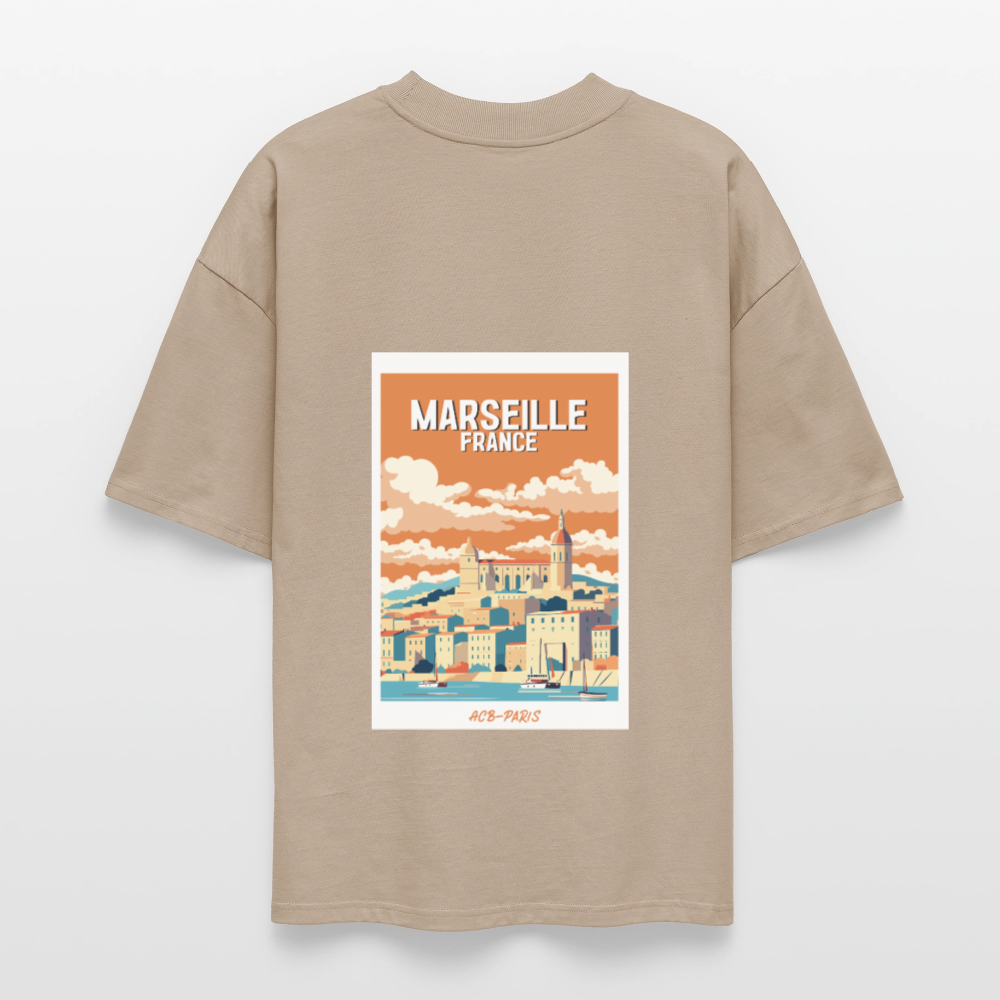 T-shirt Marseille ACB-PARIS - gris pierre