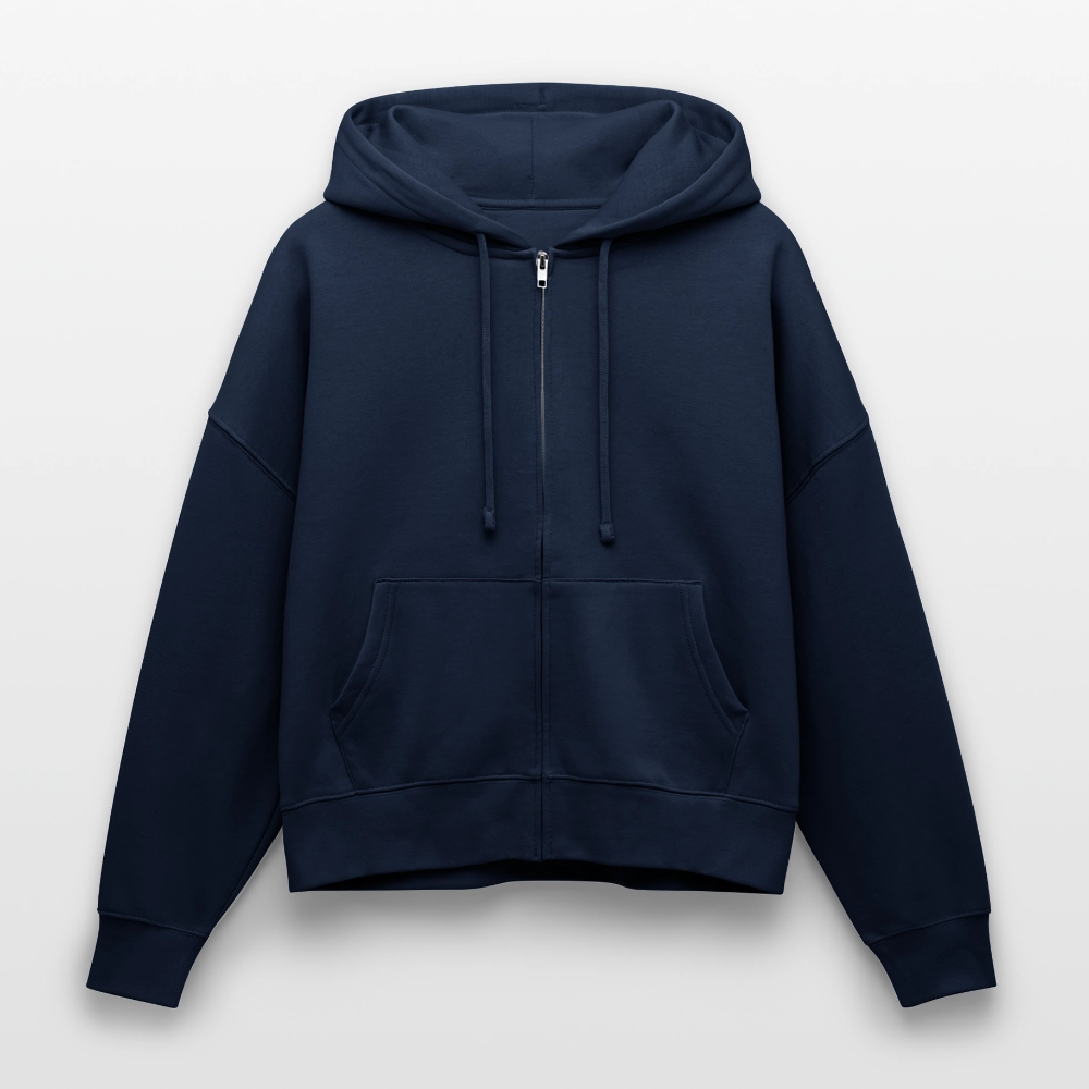 Veste cour à capuche bio boule disco pour Femme - marine