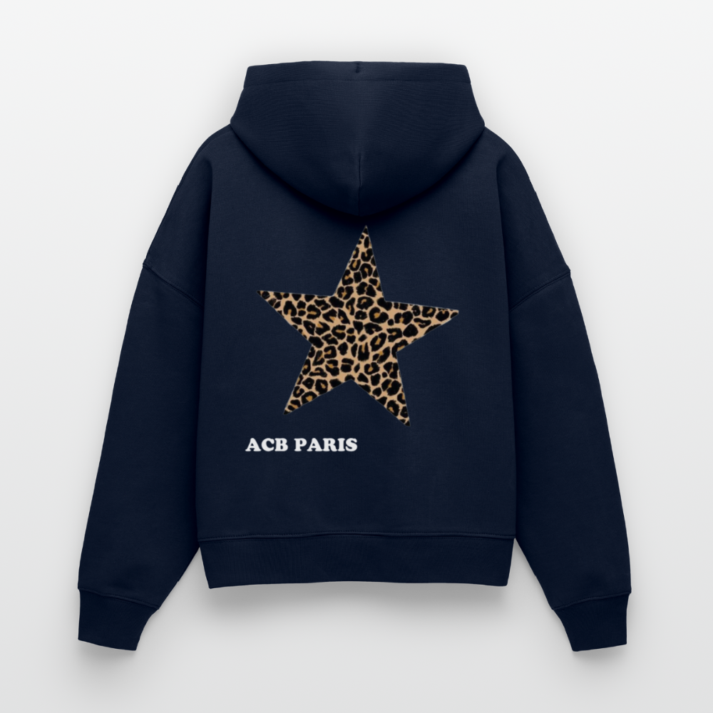 Hoodie star léopard - french navy