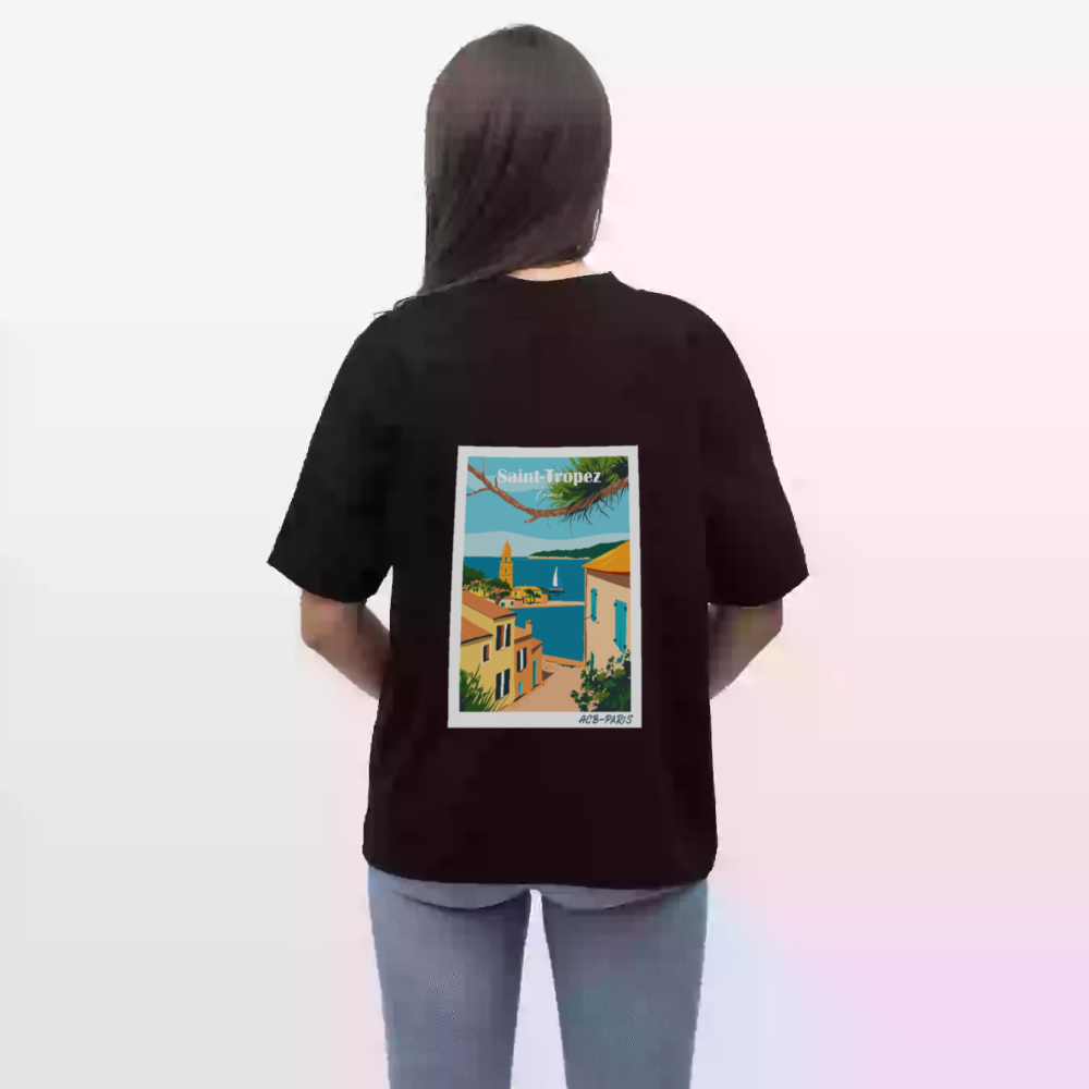 T-shirt saint-tropez ACB-PARIS - noir