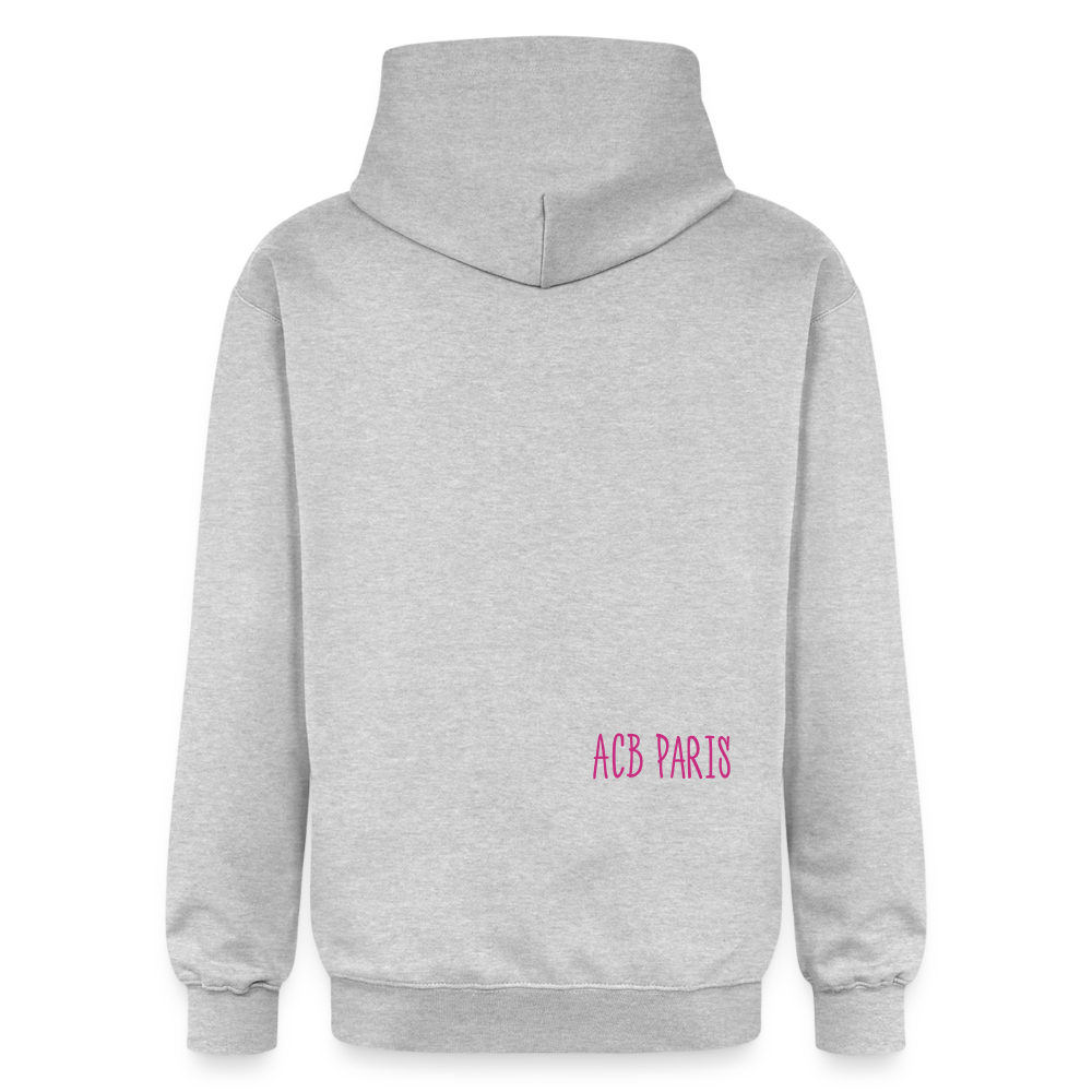 Sweat a capuche ACB- Étoile - gris clair chiné