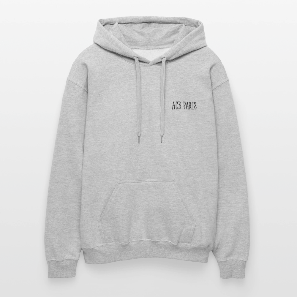 Sweat à capuche danceflore disco acb oversize unisexe - gris clair chiné