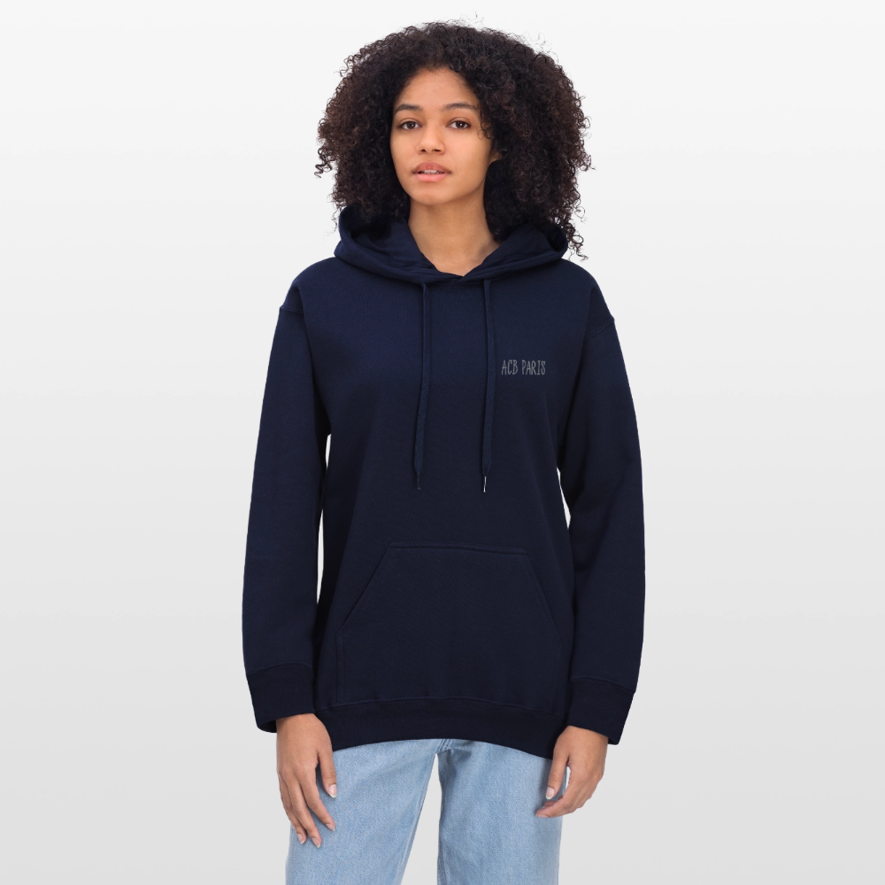 Sweat a capuche boule disco Standard ACB-Paris - bleu marine