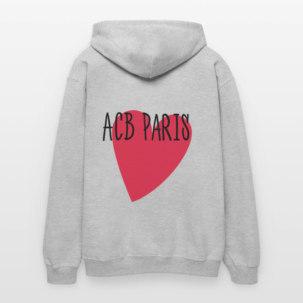 Sweat a capuche L'amour ACB-Paris - gris clair chiné