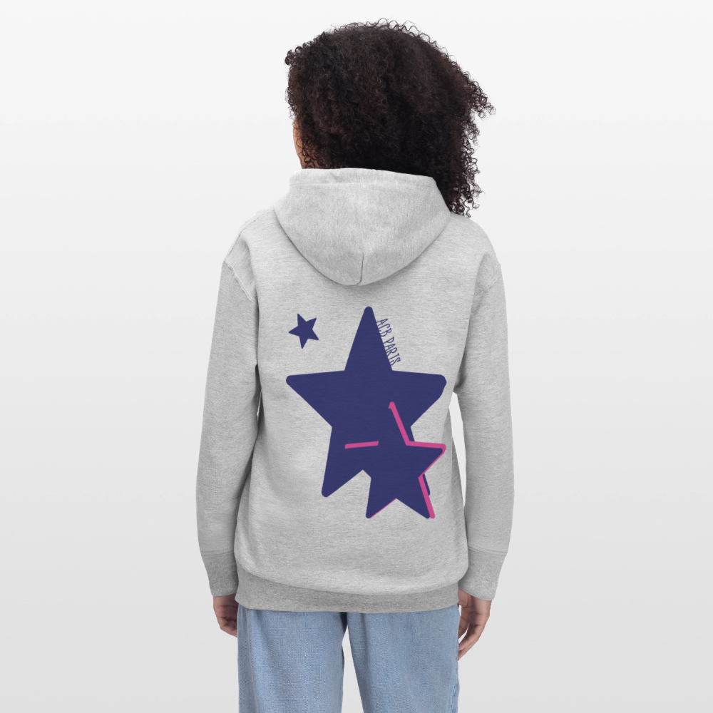 Sweat a capuche ACB- Étoile - gris clair chiné