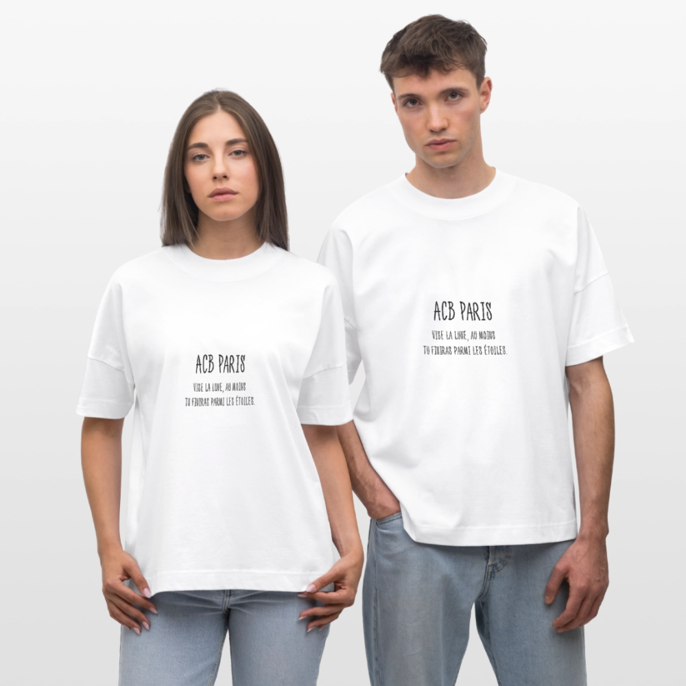 T-shirt Lune ACB-PARIS - blanc