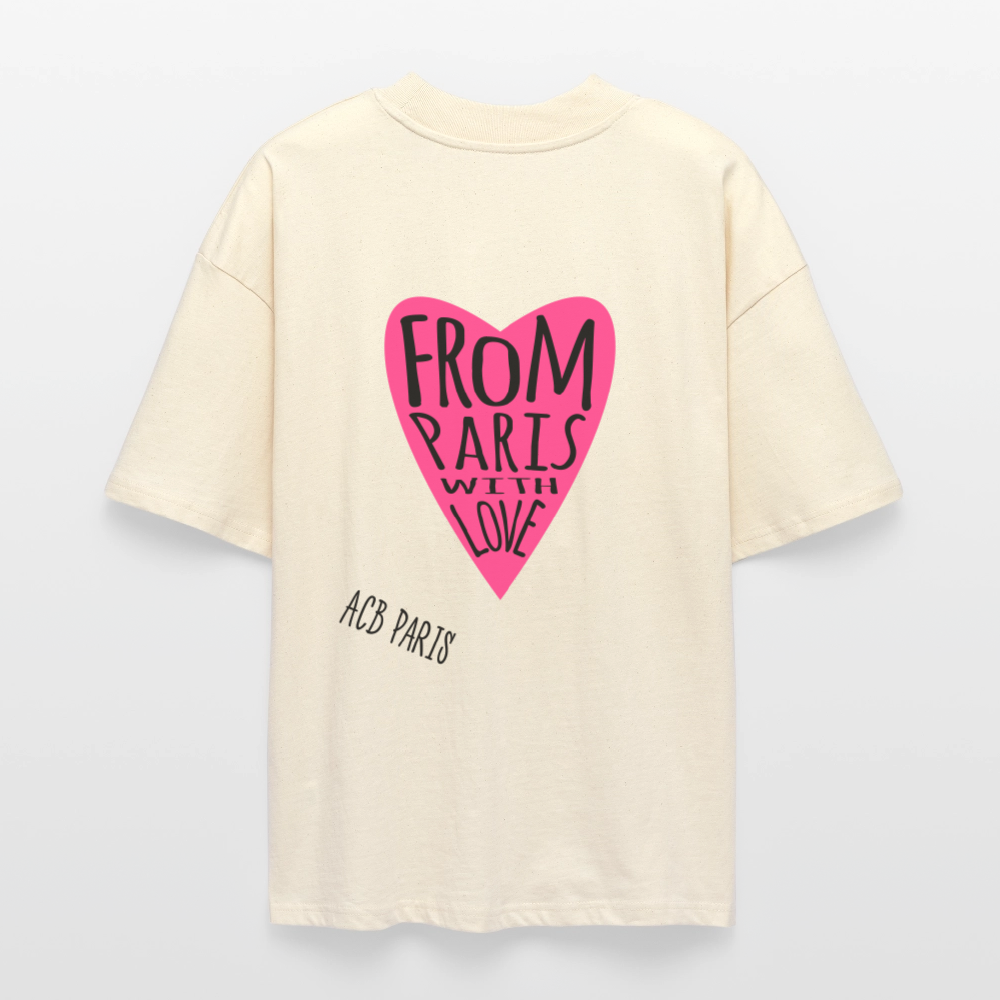 Sweat a capuche ACB-Paris Ilove Paris - blanc gris