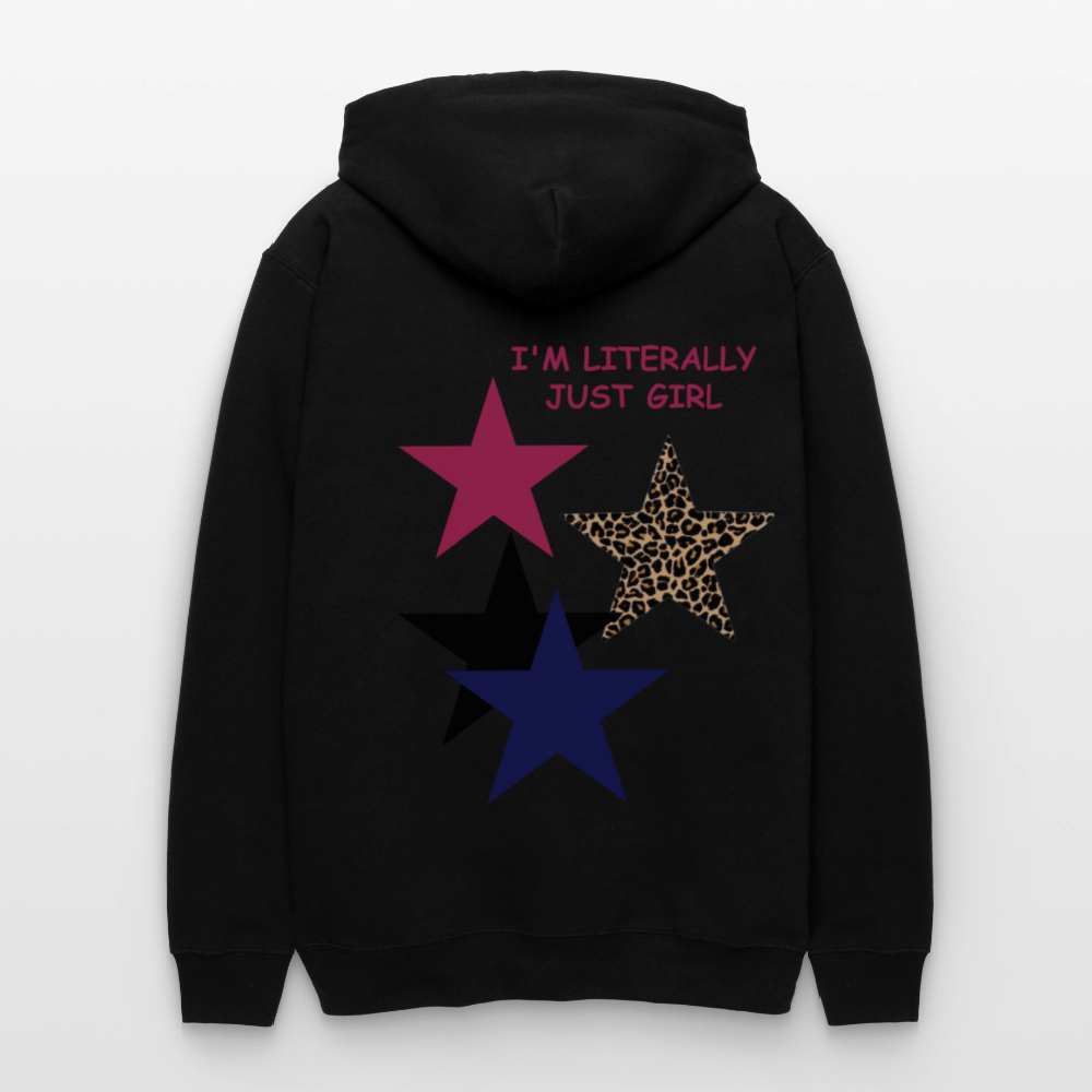 Sweat à capuche just girl - noir
