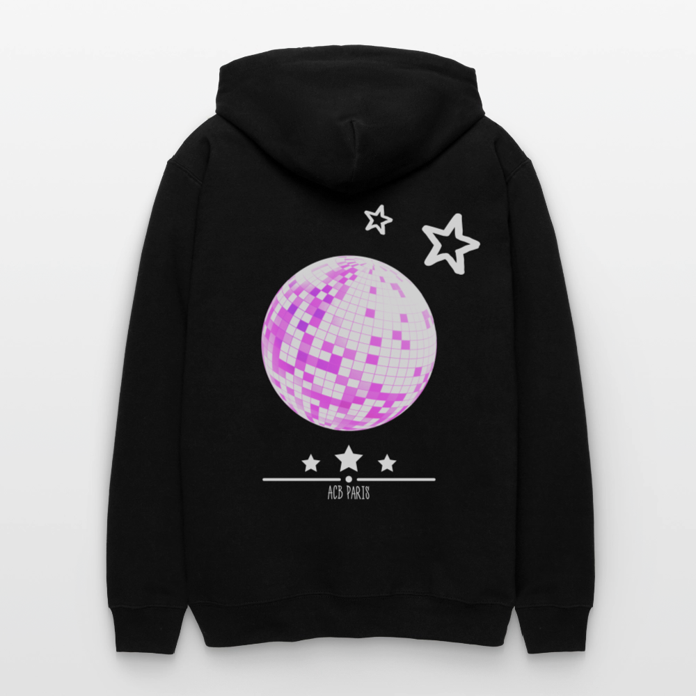 Sweat à Capuche Hoodie Disco Star - ACB-Paris - noir