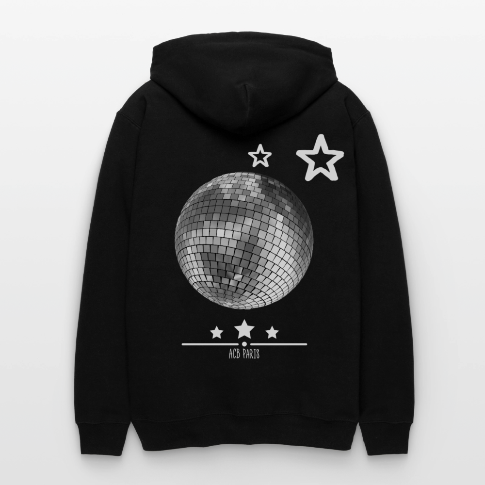 Sweat à Capuche Hoodie Disco Star - ACB-Paris - noir