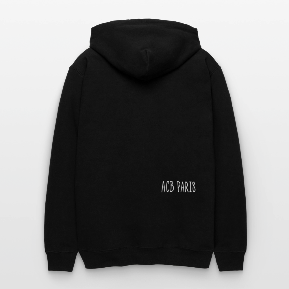 Sweat à capuche étoilé oversize unisexe - noir