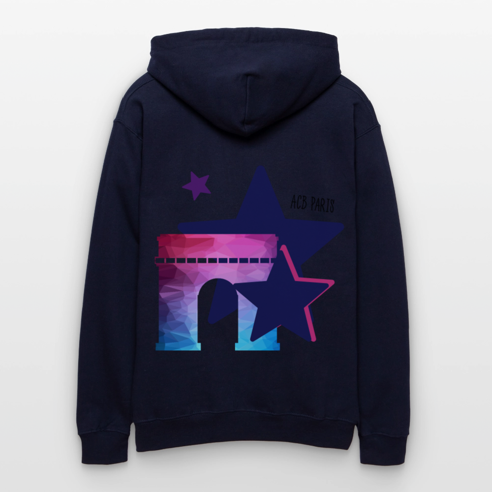Sweat à capuche ACB-PARIS champs elysées - bleu marine
