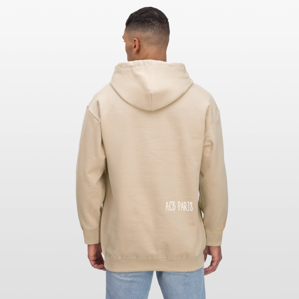 Sweat à capuche étoilé oversize unisexe - jaune sable