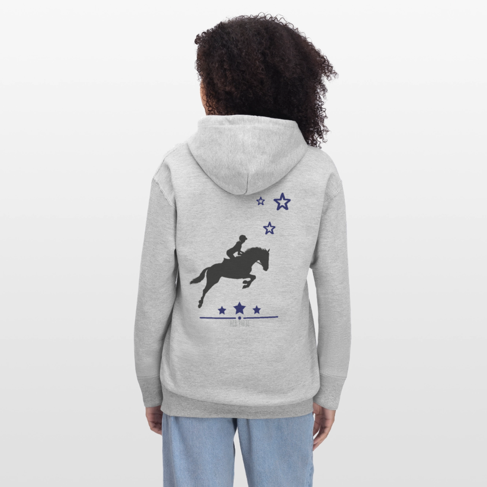 Sweat a capuche ACB-Paris cheval étoile - gris clair chiné