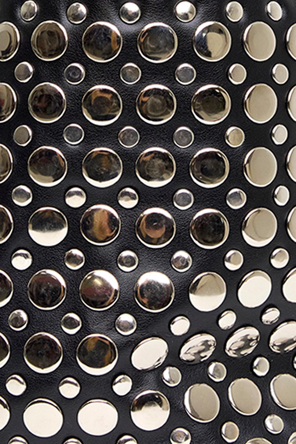 Sac noir bandoulière à clous - ACB-PARIS