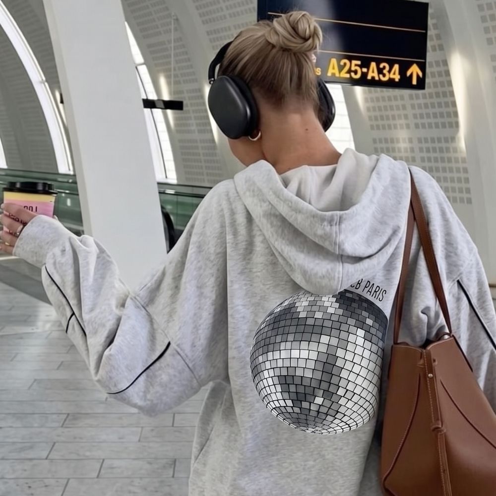 Sweat a capuche boule disco Standard ACB-Paris 100% coton