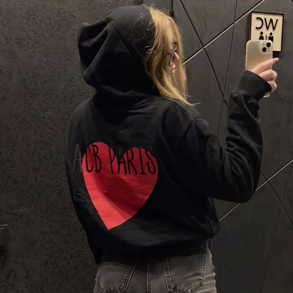 Sudadera con capucha ACB-Paris Love 100% algodón