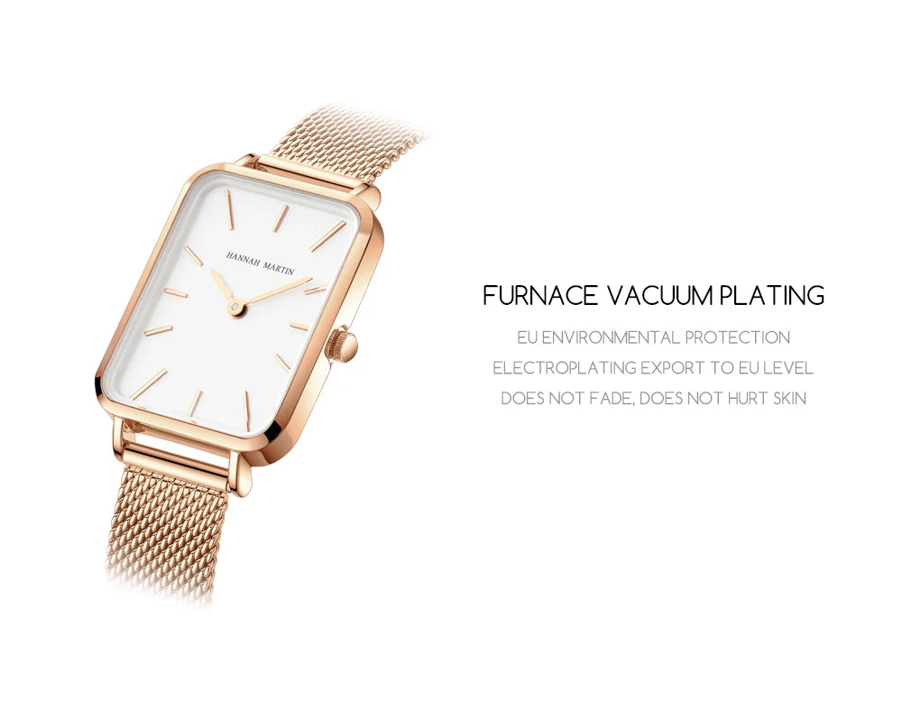 Montre pour femme cadran rectangulaire