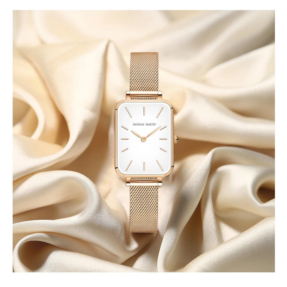 Montre pour femme cadran rectangulaire