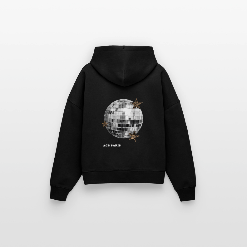Hoodie boxy star disco léopard