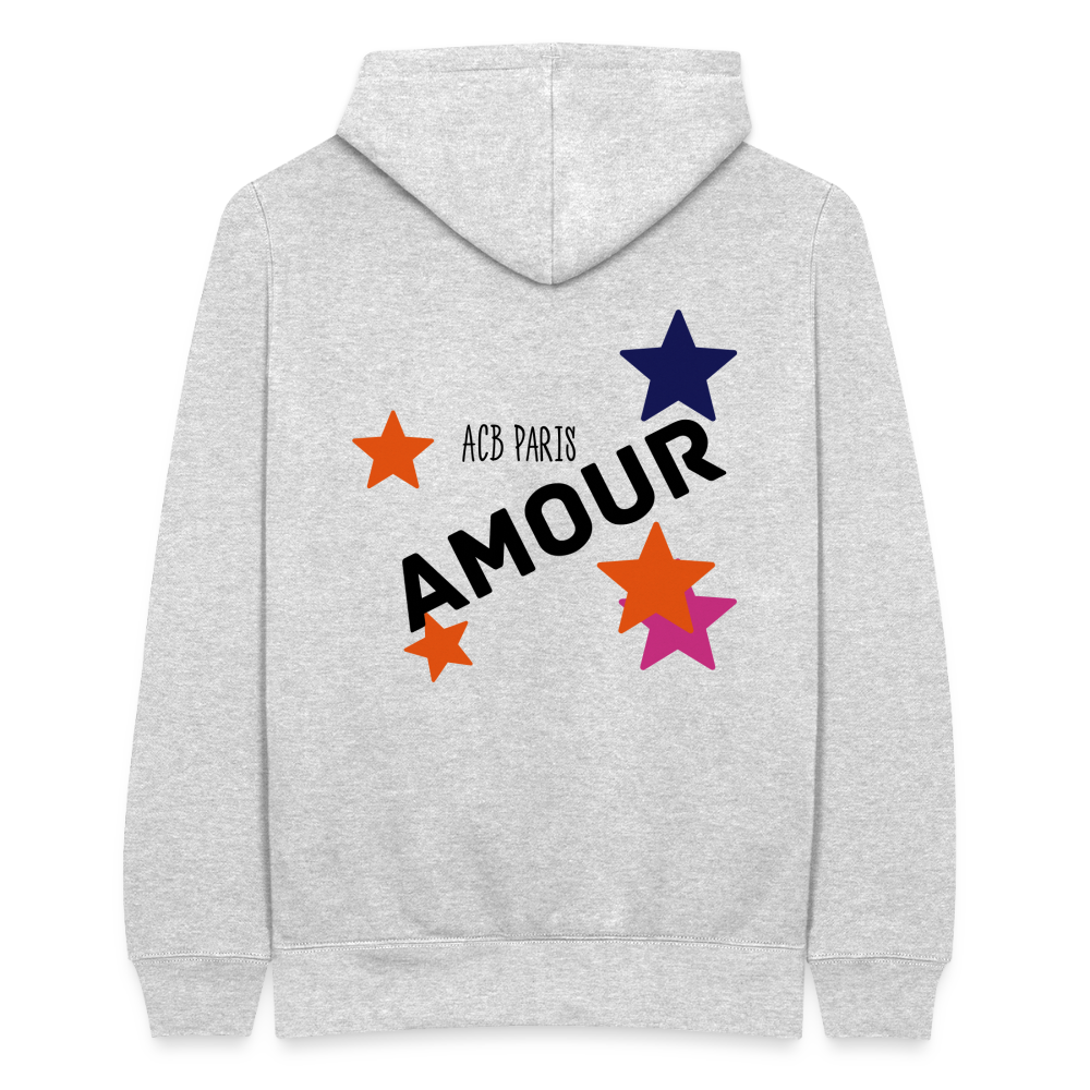 Sweat a capuche ACB-Amour - hoodie gris confortable