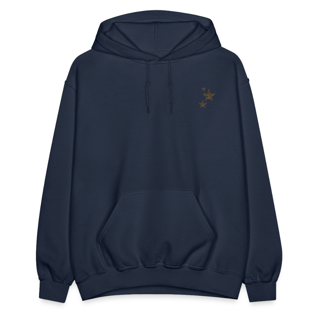 Hoodie star léopard - navy