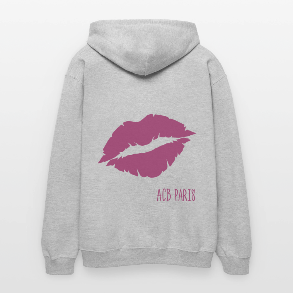 Sweat a capuche boule disco Standard ACB-Paris - gris clair chiné