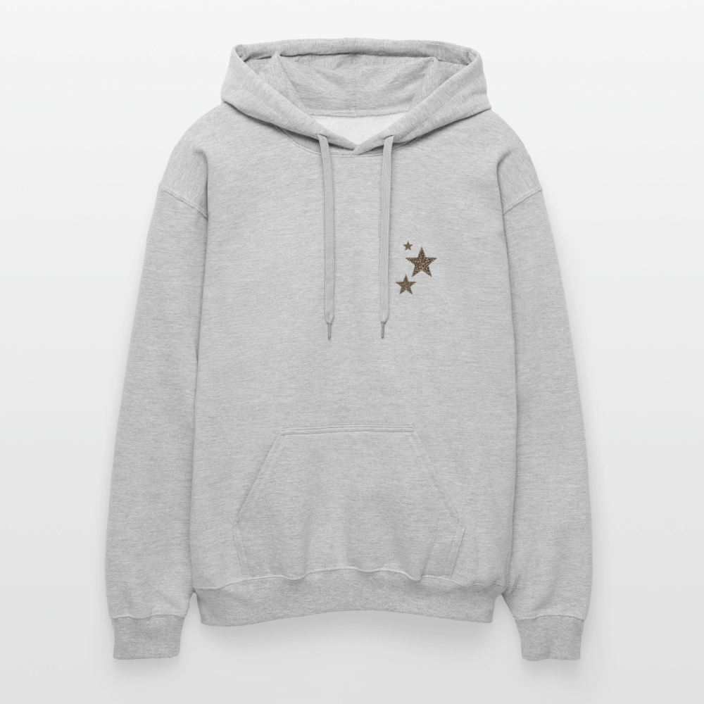 Sweat a capuche Étoile Léopard ACB-Paris - gris clair chiné