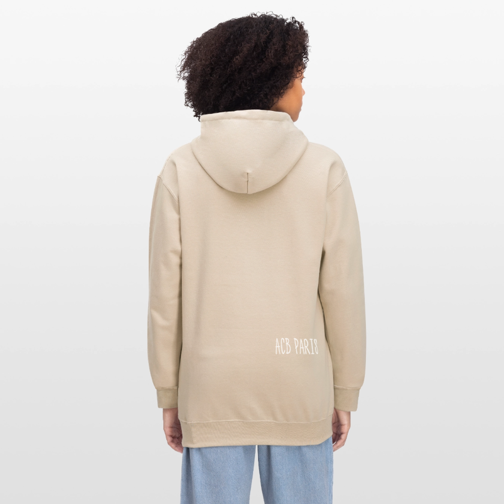 Sweat à capuche étoilé oversize unisexe - jaune sable