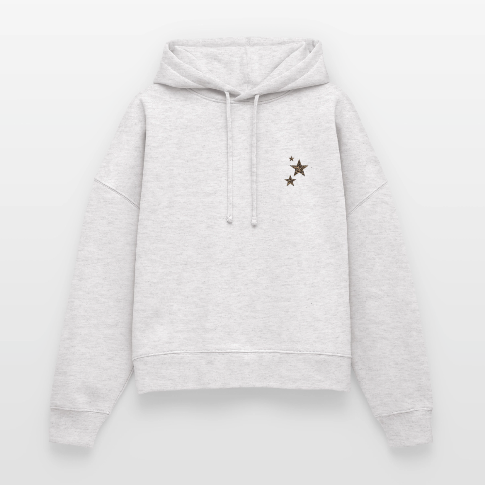Hoodie star léopard - cool heather grey