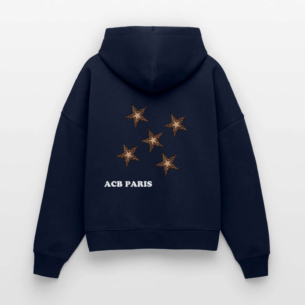 Hoodie boxy Disco Ball - french navy