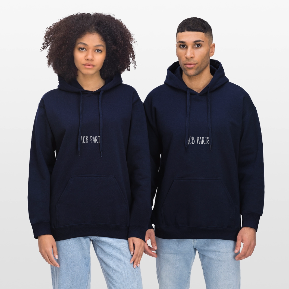 Sweat à capuche étoilé oversize unisexe - bleu marine