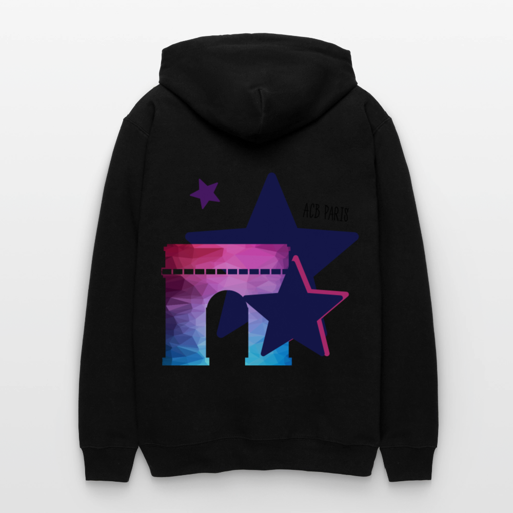 Sweat à capuche ACB-PARIS champs elysées - noir