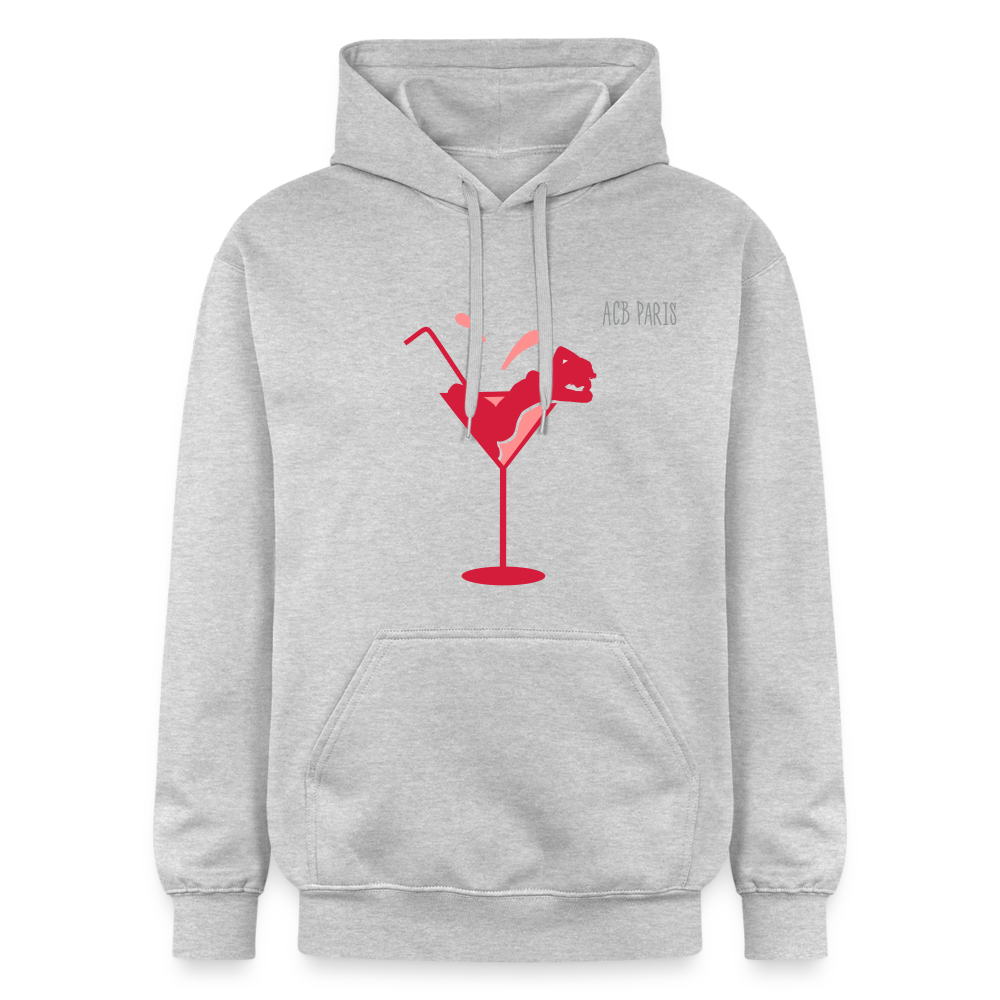 Sweat a capuche ACB- Étoile - gris clair chiné