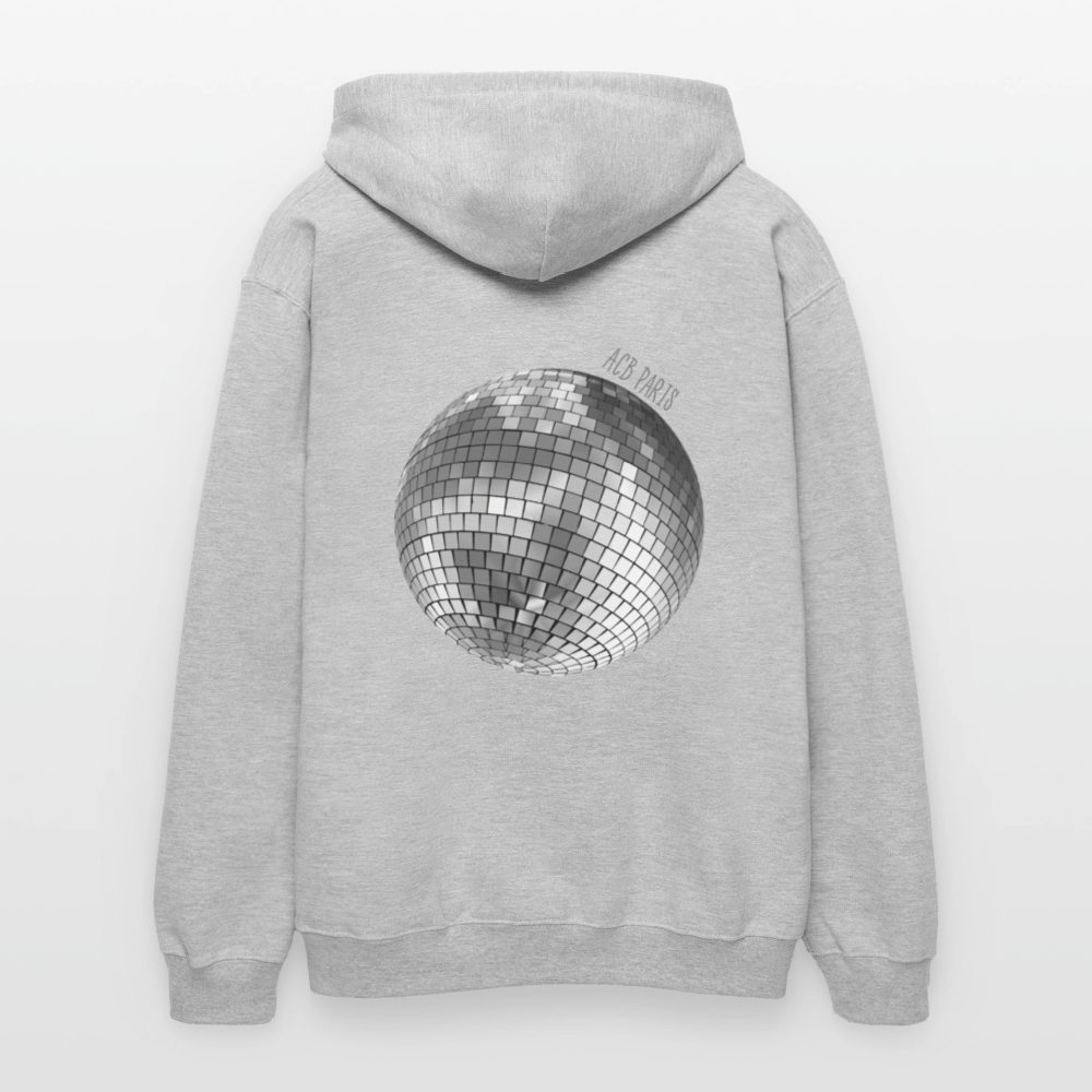 Sweat à Capuche Hoodie Disco - ACB-Paris - gris clair chiné