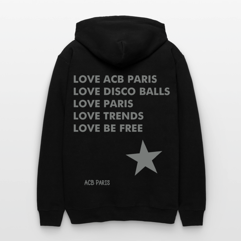 Sweat à capuche LOVE ACB PARIS - noir