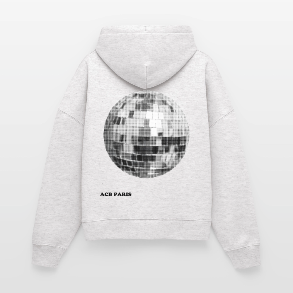 Hoodie boxy Disco Ball - cool heather grey