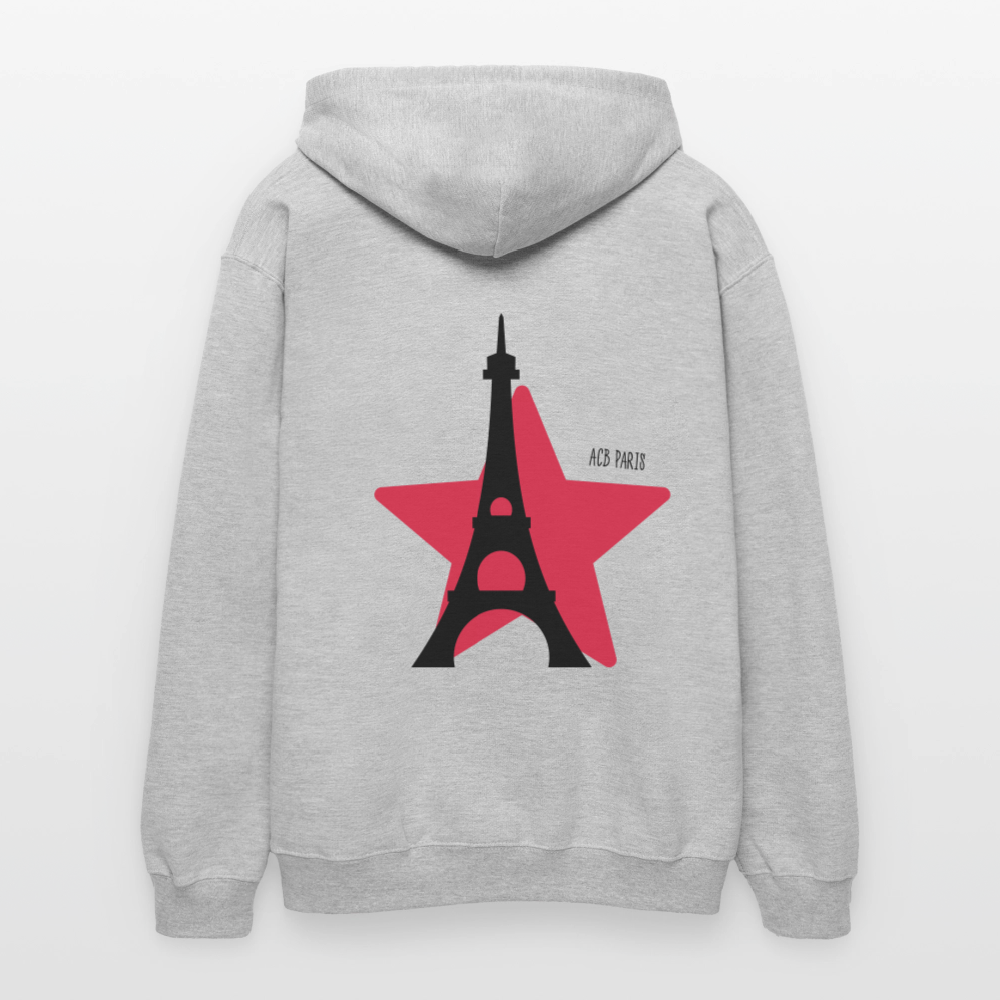 Sweat a capuche ACB-Paris Pari Star - gris clair chiné