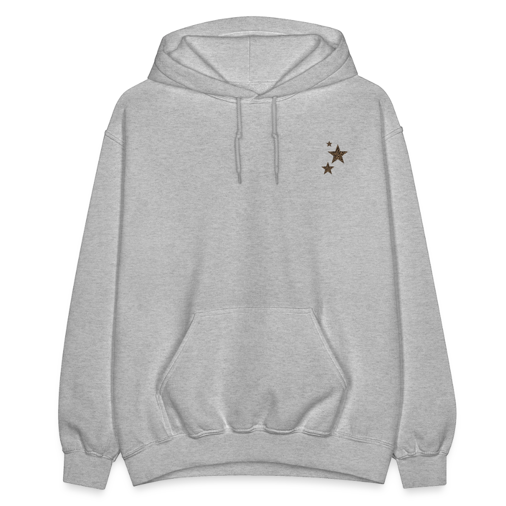 Hoodie star léopard - heather gray
