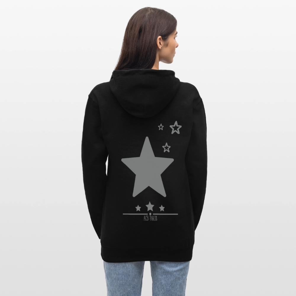 Sweat a capuche ACB-Paris Star étoile - noir