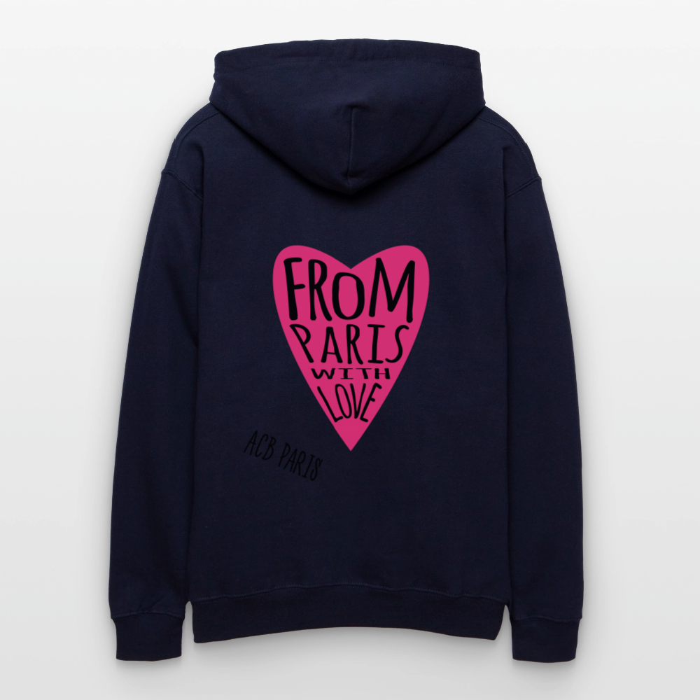 Sweat a capuche ACB-Paris Ilove Paris - bleu marine