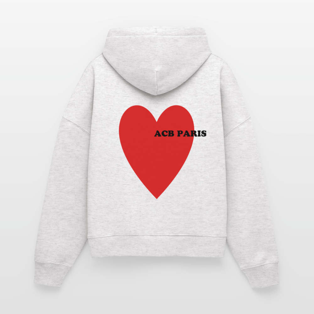 Hoodie love ACB-Paris - cool heather grey