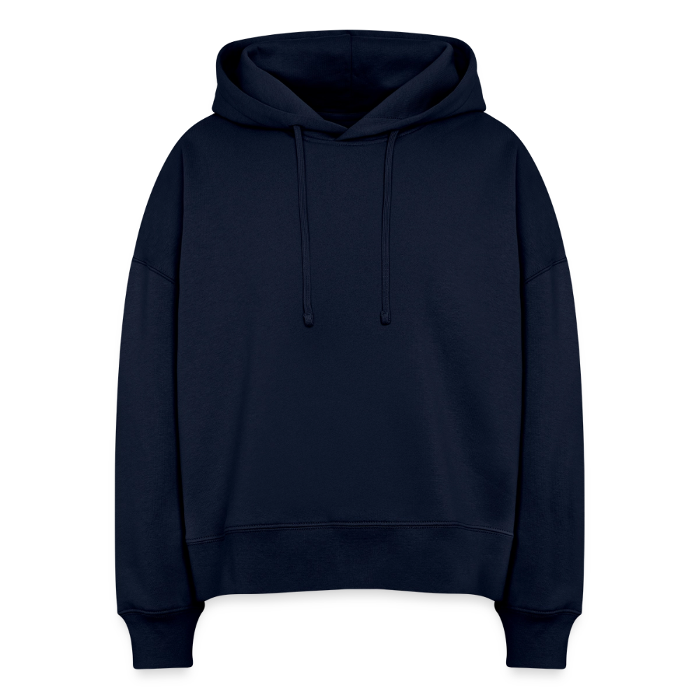 Hoodie boxy star disco léopard - french navy