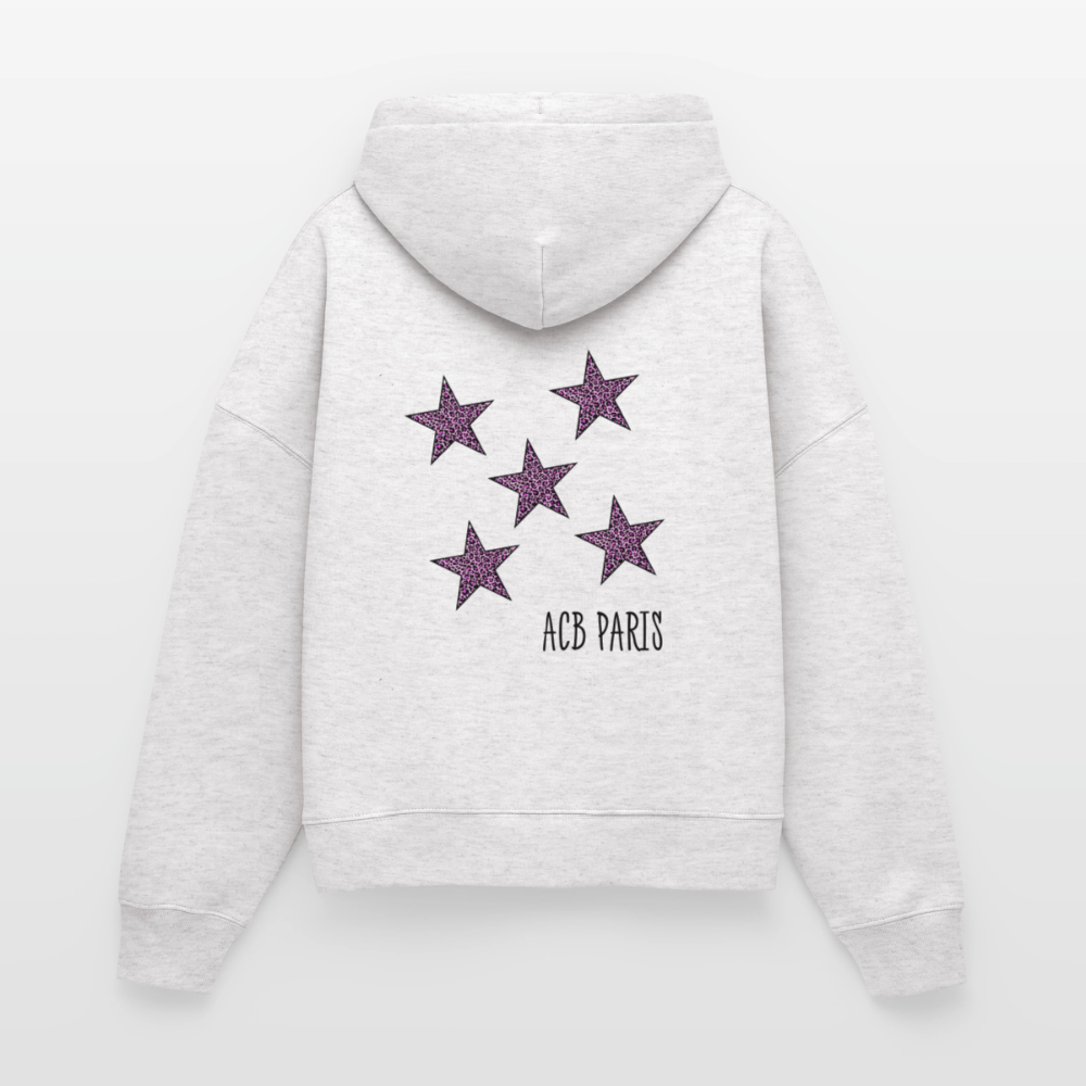 Hoodie boxy Disco Ball - cool heather grey
