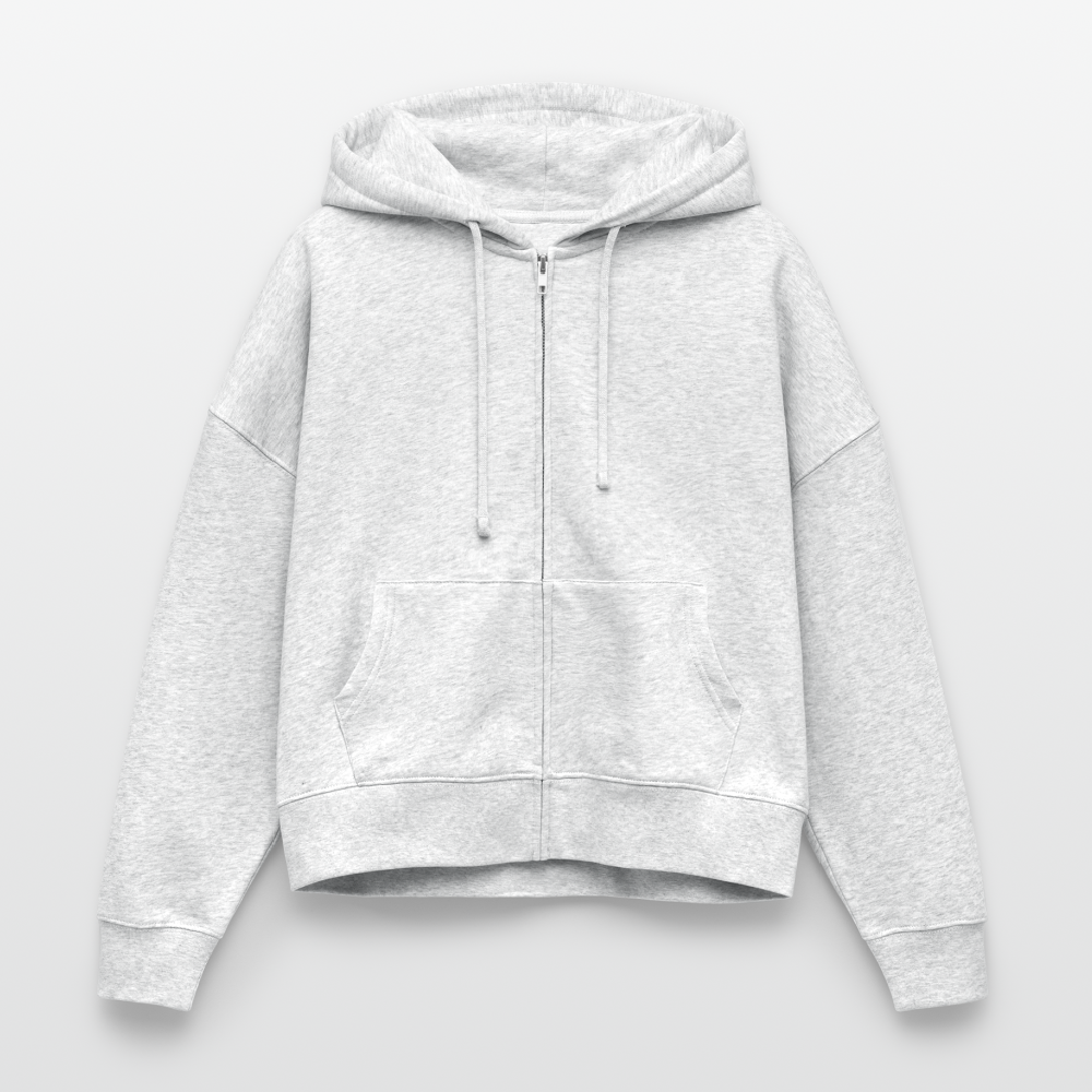 Veste cour à capuche bio boule disco pour Femme - blanc chiné