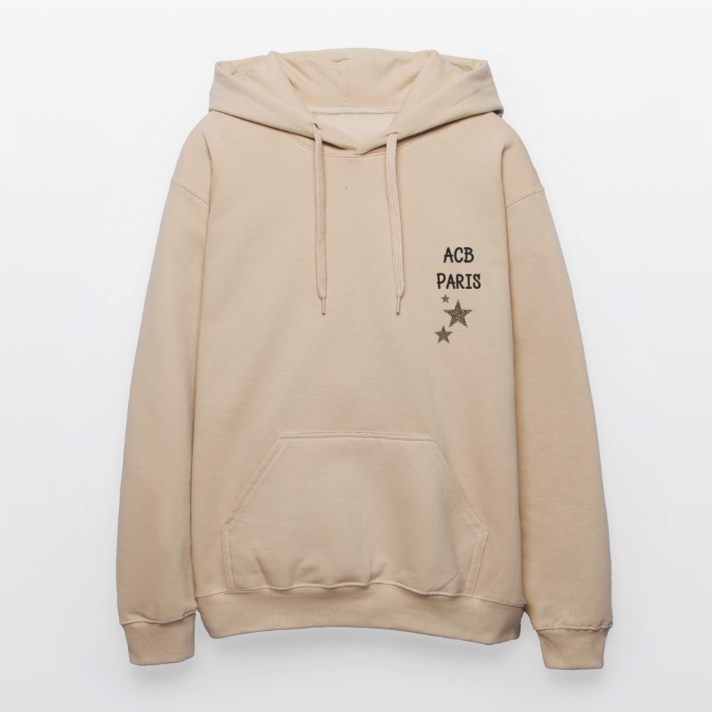 Sweat à capuche star acb-paris - jaune sable