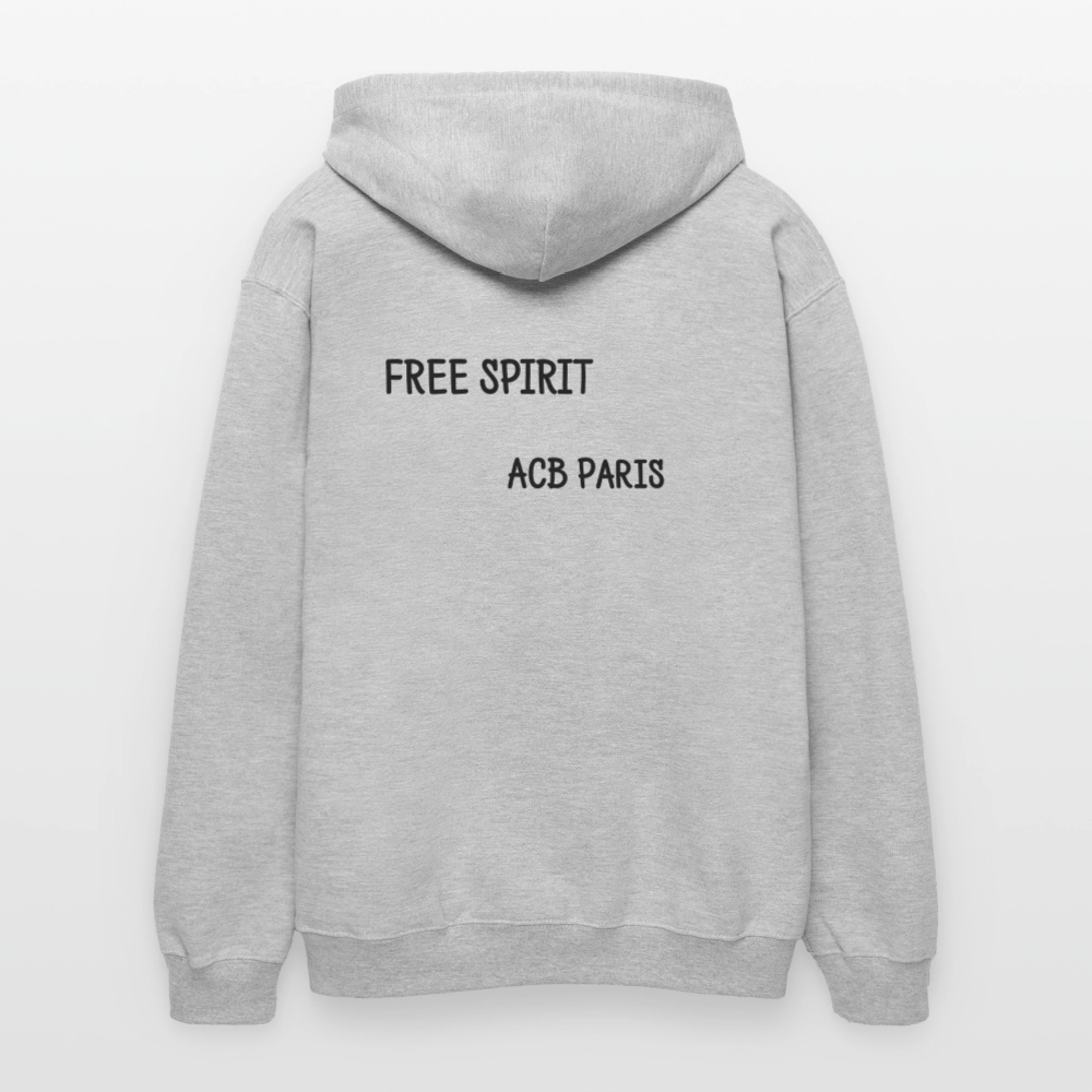 Sweat à capuche Free spirit - gris clair chiné