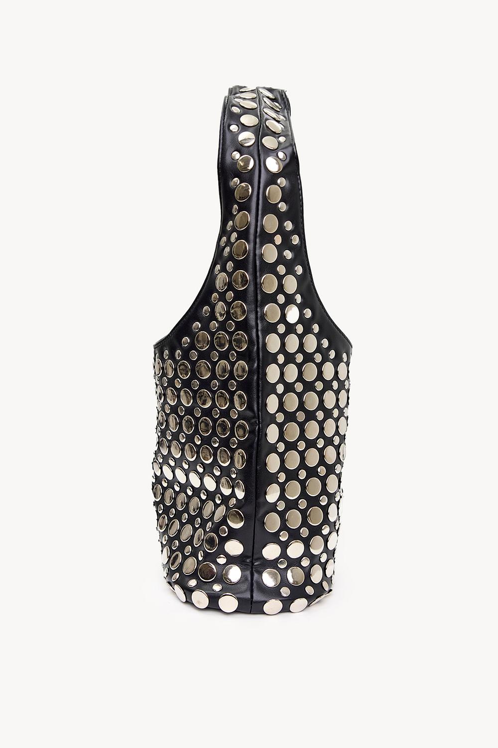 Sac noir bandoulière à clous - ACB-PARIS