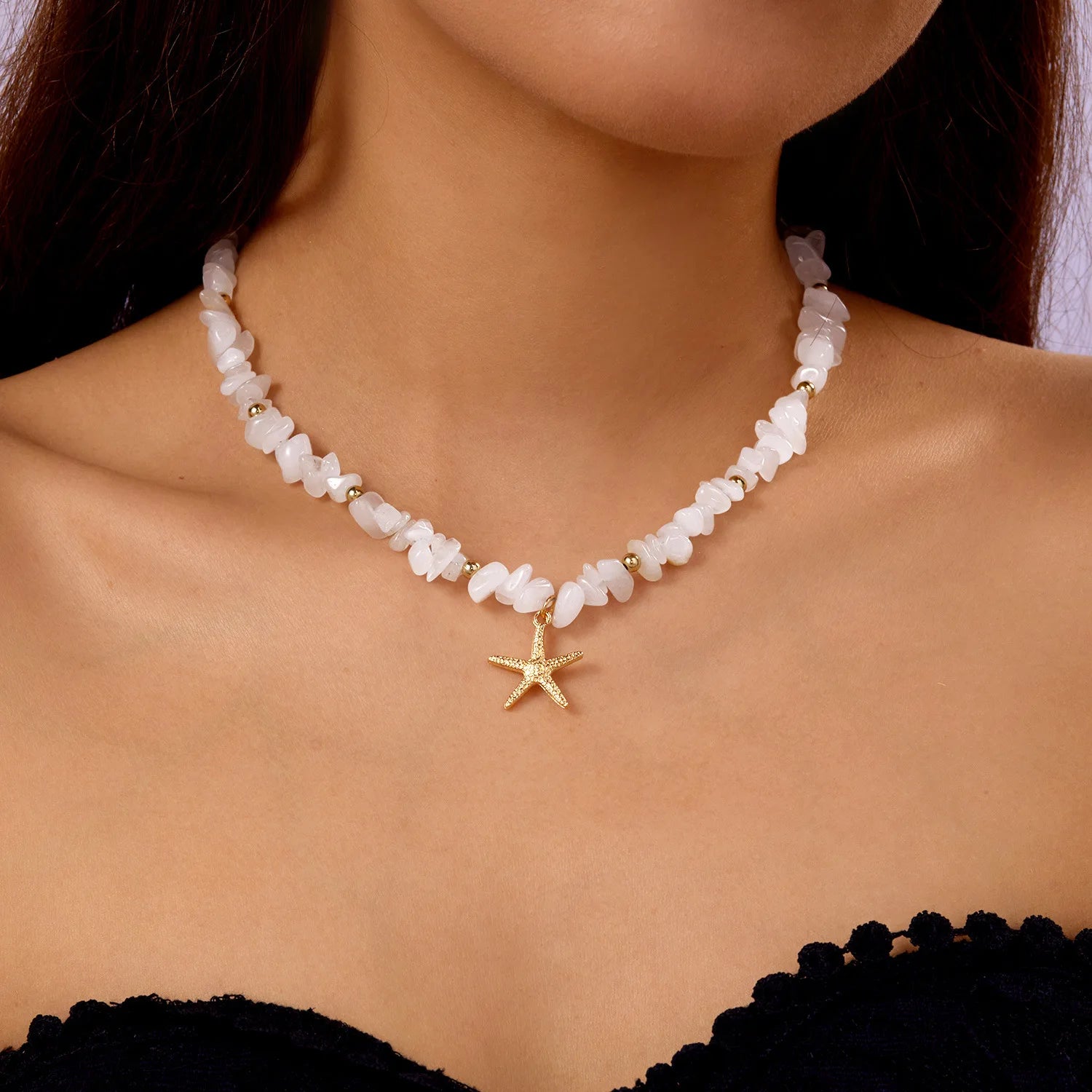 Collier de style plage en coquillage - ACB-PARIS